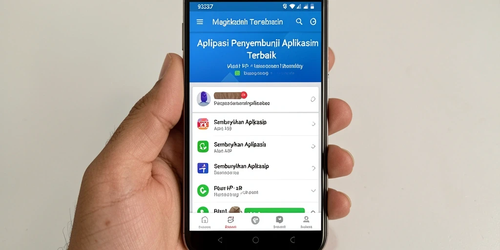Tampilan antarmuka aplikasi Sembunyikan Aplikasi 93337 yang mudah digunakan.