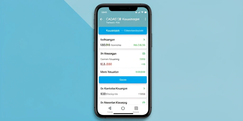 Screenshot aplikasi CADAS138 dengan antarmuka Catatan Keuangan.