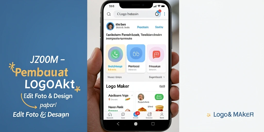 Tampilan antarmuka J200M dengan fitur pembuatan logo yang lengkap.