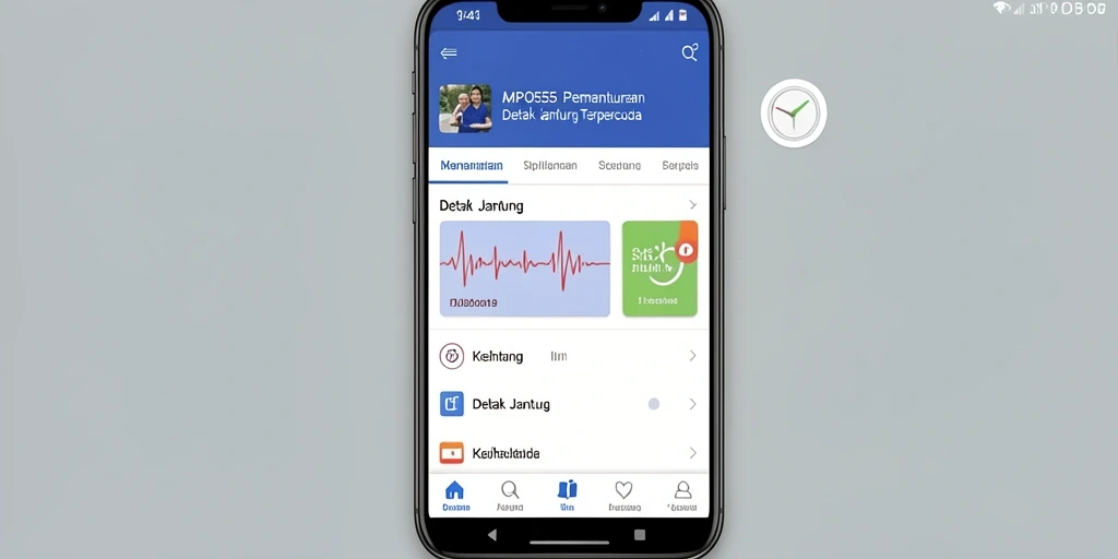 Antarmuka MPO555 yang sederhana dan informatif untuk pemantauan Detak Jantung.