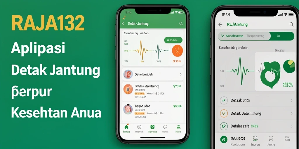 Tampilan antarmuka RAJA132 untuk pemantauan detak jantung.